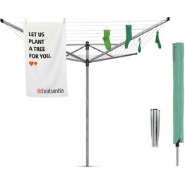 Pyykinkuivausteline Brabantia Lift-O-Matic Advance 50 m metallinen maaterä + suojapussi + pyykkipoikapussi