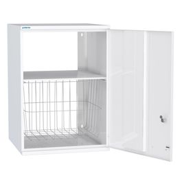 Pyykkikaappi Polaria 400x700x350 mm oikeakätinen sylinterilukko hylly + kori