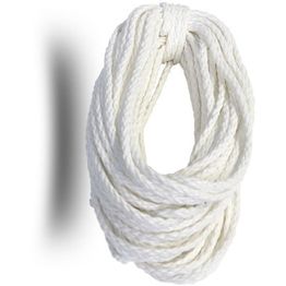 Pyykkinaru Piippo valkoinen kierretty 20m