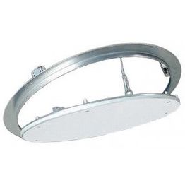 Hiussaumaluukku Raknet R-G125 pyöreä 1x12,5 mm kipsilevy maalausvalmis push-up-lukko irroitettava luukku eri kokoja