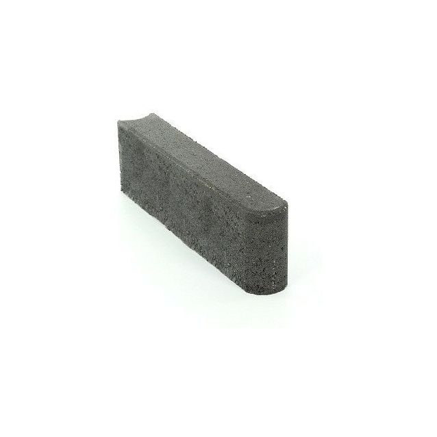 Reunakivi Rudus h=140 l=500 500x80x140 mm sileä musta