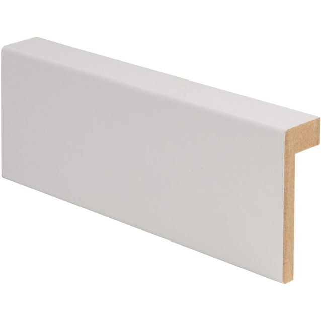 Reunalista Maler Aava, 21x58/13x2200mm, MDF, valkoinen