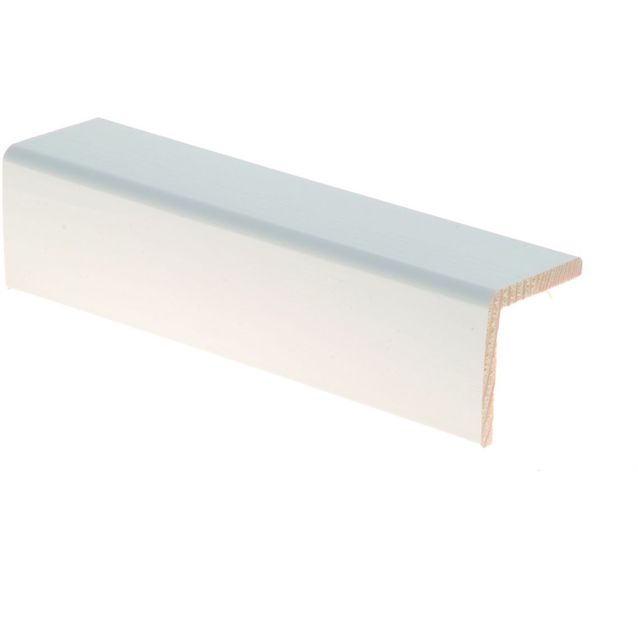 Reunalista Maler Aava, 42x42/36x2700mm, mänty, valkoinen