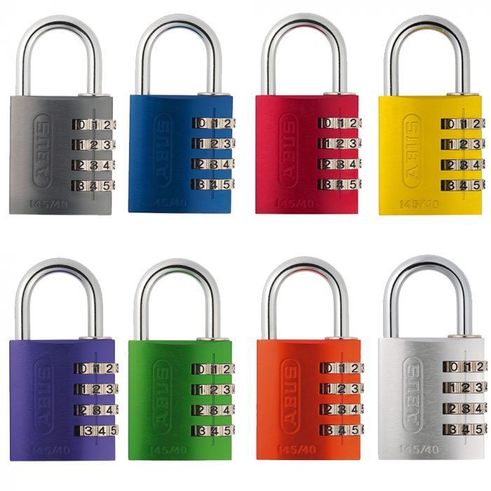 Riippulukko Abus numerokoodilla 40mm 145/40 värilajitelma