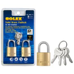 Riippulukko Solex 30 mm messinki 2 kpl