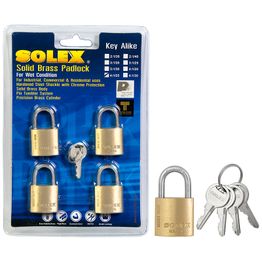 Riippulukko Solex 30 mm messinki 4 kpl