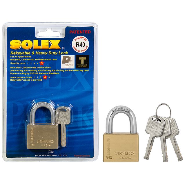 Munalukko Solex 60 mm HD messinki