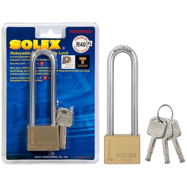 Munalukko Solex 60 mm HD messinki XL