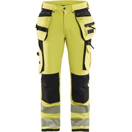 Riipputaskuhousut Blåkläder 1997 Highvis stretch huomiokeltainen/musta