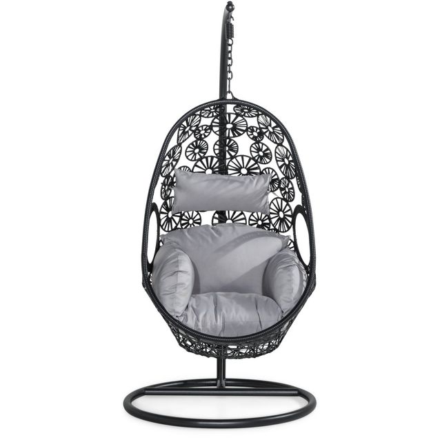 Riipputuoli Sevilla, kuvioitu, musta/harmaa