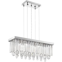 Riippuvalaisin Calaonda 7x33W 69 cm kromi kristalli