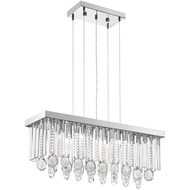 Riippuvalaisin Calaonda 7x33W 69 cm kromi kristalli