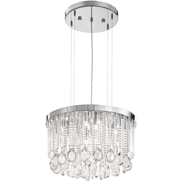 Riippuvalaisin Calaonda 7x33W Ø 50 cm kromi kristalli