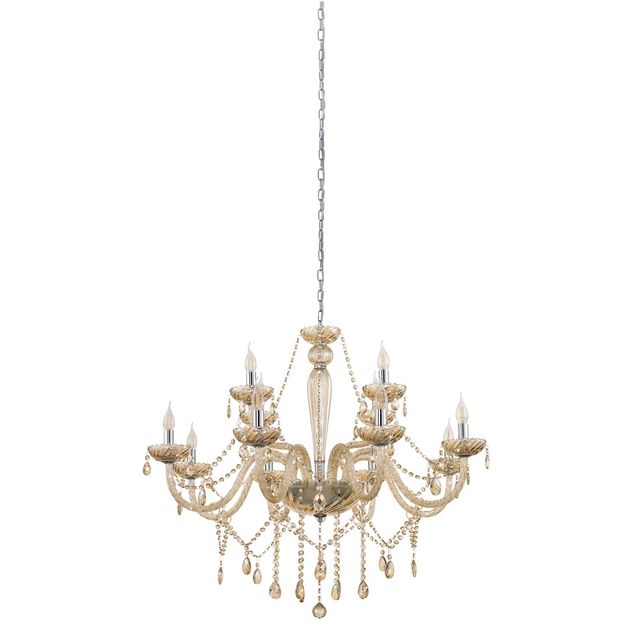 Riippuvalaisin Eglo Basilano 12x40W Ø1000x1500 mm E14 IP20 kromi/ruskea