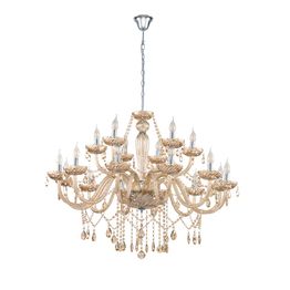 Riippuvalaisin Eglo Basilano 18x40W Ø1000x1500 mm E14 IP20 kromi/ruskea