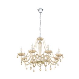 Riippuvalaisin Eglo Basilano 8x40W Ø820x1300 mm E14 IP20 kromi/ruskea