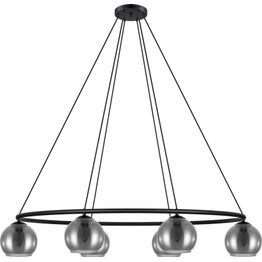 Riippuvalaisin Eglo Crystal&Design Daguella 6-osainen musta