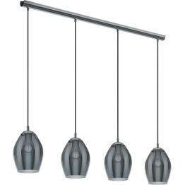 Riippuvalaisin Eglo Crystal&Design Estanys 4-osainen savunharmaa