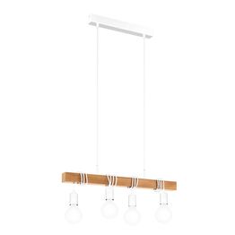 Riippuvalaisin Eglo Vintage Townshend 4x60W 105x1100x700 mm E27 IP20 valkoinen/ruskea