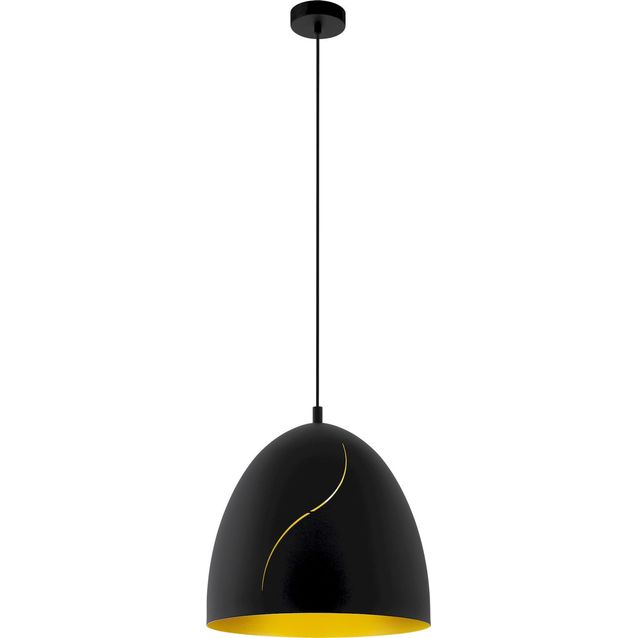 Riippuvalaisin Eglo Vintage Hunningham musta/kulta