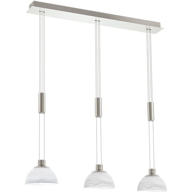 LED-riippuvalaisin Montefio 3-osainen harjattu teräs valkoinen