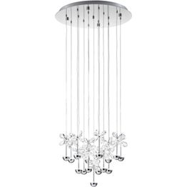 LED-riippuvalaisin Pianopoli Ø 50 cm kromi kristalli