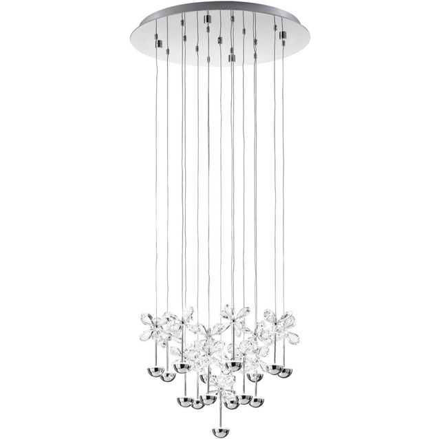LED-riippuvalaisin Pianopoli Ø 50 cm kromi kristalli