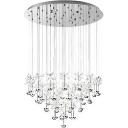 LED-riippuvalaisin Pianopoli Ø 78 cm kromi kristalli