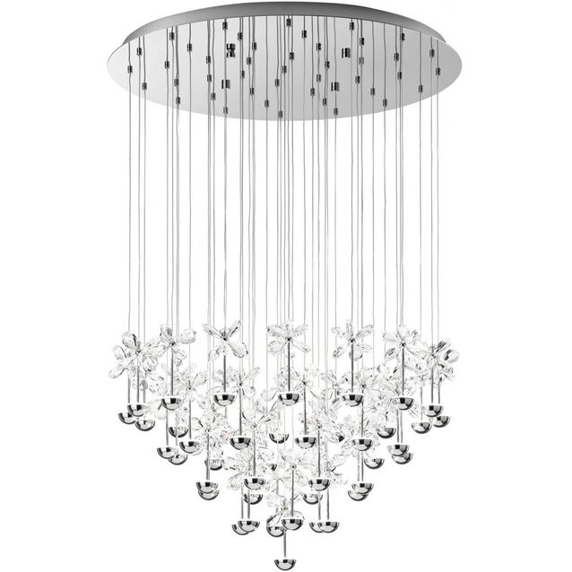 LED-riippuvalaisin Pianopoli Ø 78 cm kromi kristalli