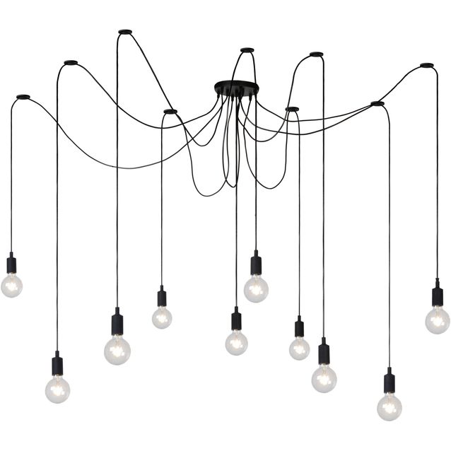 Riippuvalaisin Lucide Fix Multiple, 10xE27, musta