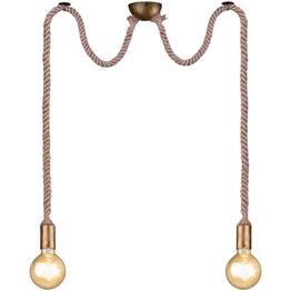 Riippuvalaisin Rope Ø120x1500 mm kaksiosainen antiikkimessinki