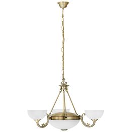 Riippuvalaisin Savoy Ø 740x1100 mm 3+1-osainen pronssi/valkoinen