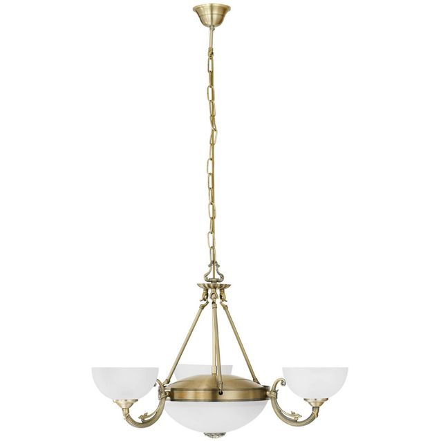 Riippuvalaisin Savoy Ø 740x1100 mm 3+1-osainen pronssi/valkoinen