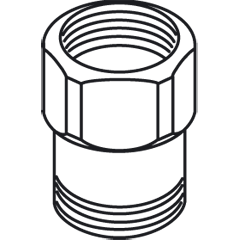 Rinnakkaiskappale Oras 105201 G3/4 kromi
