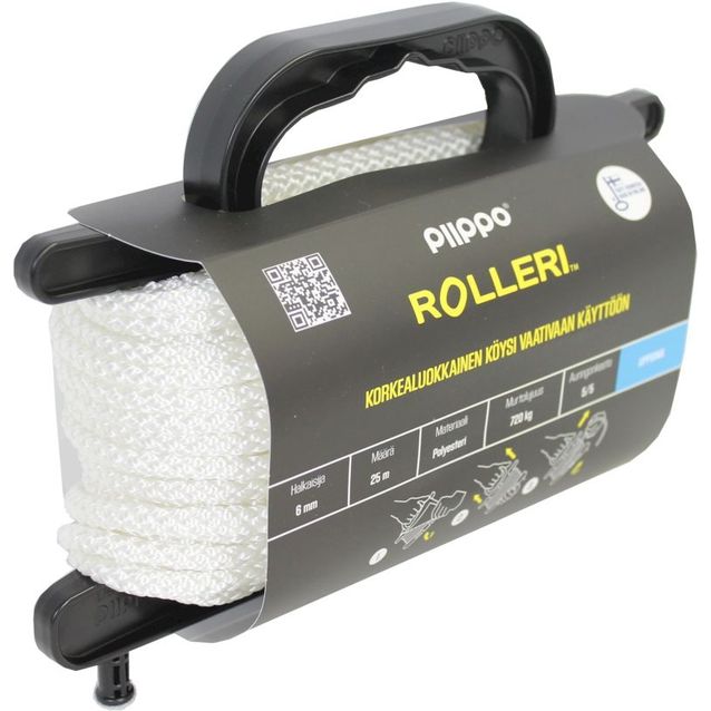 Rolleri Piippo palmikoitu polysteri 6mm x 25m