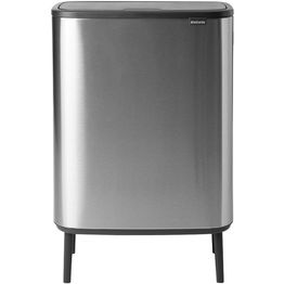 Roska-astia Brabantia Bo Touch Hi 2 x 30L Matt Steel Fingerprint Proof