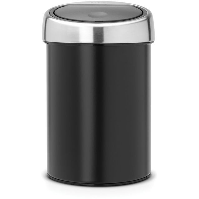 Roska-astia Brabantia Touch Bin, 3L, Matt Black