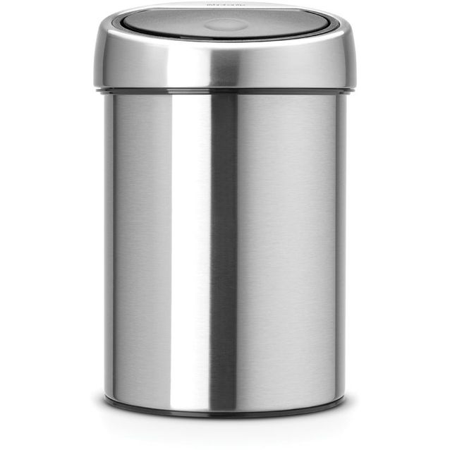 Roska-astia Brabantia Touch Bin, 3L, Matt Steel Fingerprint Proof