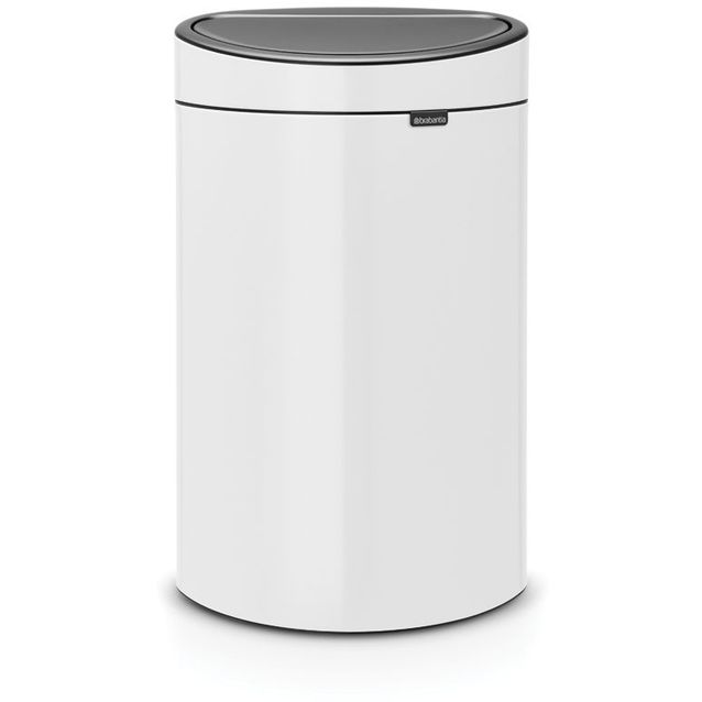 Roska-astia Brabantia Touch Bin, 40L, White