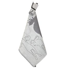 Rullapyyhe Jokipiin Pellava Kaiku 80x145 cm valkoinen/tummanharmaa