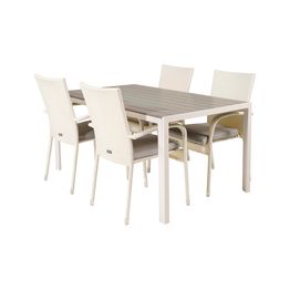 Ruokailuryhmä Buitepos, ruokapöytä ja 4 Ariamab nojatuolia (09886)