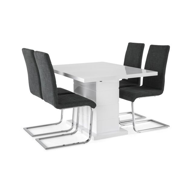 Ruokailuryhmä Griffith, jatkettava 120cm, 4 tuolia, eri tuoli-/värivaihtoehtoja (RR120)