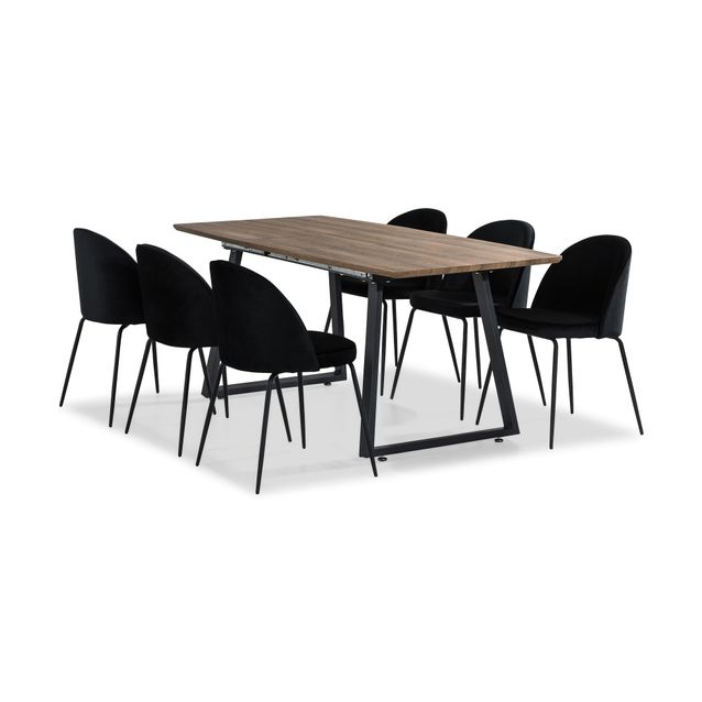 Ruokailuryhmä Jaunita, jatkettava 140cm, 4/6 tuolilla, eri tuoli-/värivaihtoehtoja (RR140)