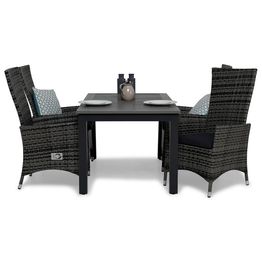 Ruokailuryhmä Monaco, 152-210cm, 4/6 säädettävää Jenny-nojatuolia, eri tuoli-/värivaihtoehtoja (52210)