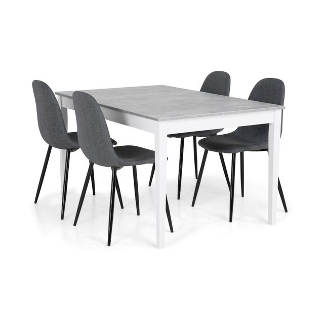 Ruokailuryhmä Montague, 140cm, 4 tuolia, eri tuoli-/värivaihtoehtoja (RR140)