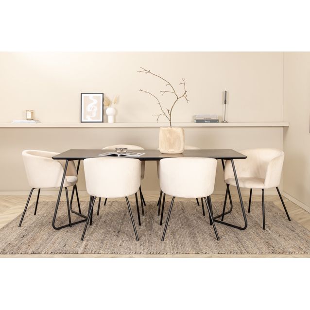 Ruokailuryhmä Pippi, 6 tuolia, ei määriteltyä väriä (36790)