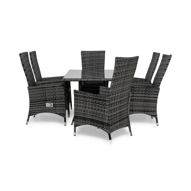 Ruokailuryhmä Thor, 140cm, 6 säädettävää Jenny nojatuolia, eri värivaihtoehtoja (40RR6)