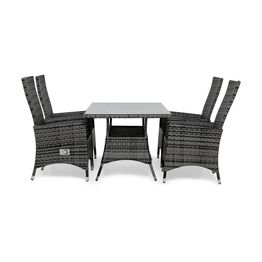 Ruokailuryhmä Thor, 140cm, 4 säädettävää Jenny-nojatuolia, eri värivaihtoehtoja (40RR4)