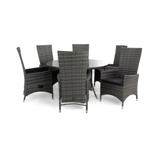 Ruokailuryhmä Thor, Ø140cm, 6 säädettävää Jenny-nojatuolia, eri värivaihtoehtoja (0RRP6)