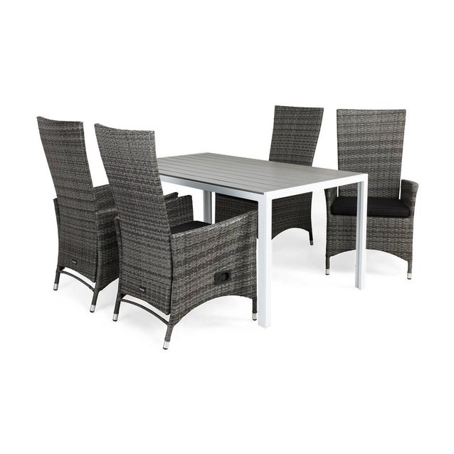 Ruokailuryhmä Tunis, 150x90cm, 4 tuolia, eri tuoli-/värivaihtoehtoja (0RR90)